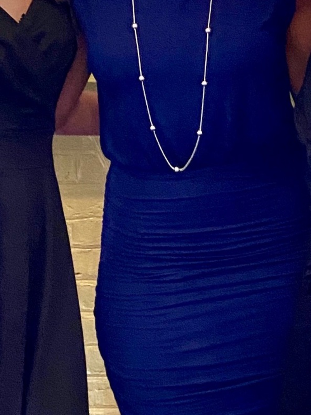 Bar III Royal Blue Ruched Midi Dress